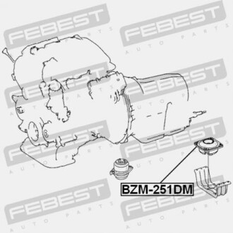 Фото 2 - Подушка двигателя FEBEST BZM251DM