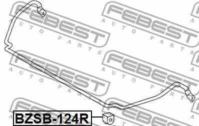Фото 2 - Втулка стабилизатора FEBEST BZSB-124R (BZSB124R)