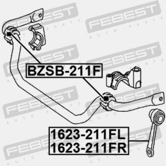 Фото 2 - Втулка стабілізатора FEBEST BZSB-211F