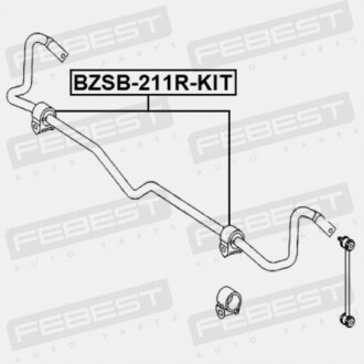 Фото 2 - Втулка стабілізатора FEBEST BZSB211RKIT