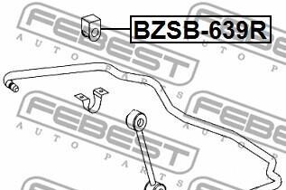 Фото 2 - Втулка стабілізатора FEBEST BZSB639R