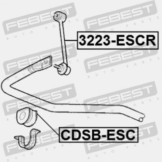 Фото 2 - Втулка стабілізатора FEBEST CDSBESC