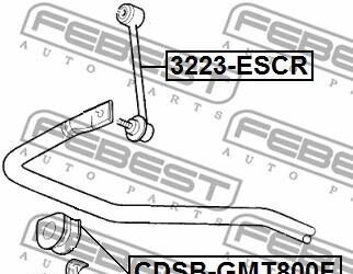 Фото 2 - Втулка стабілізатора FEBEST CDSBGMT800F