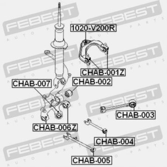 Фото 2 - Сайлентблок рычага FEBEST CHAB005