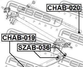 Фото 2 - Сайлентблок важеля FEBEST CHAB020