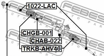 Фото 2 - Сайлентблок рулевой рейки FEBEST CHAB-022 (CHAB022)