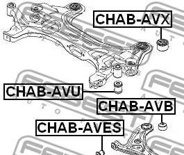 Фото 2 - Сайлентблок рычага FEBEST CHAB-AVB