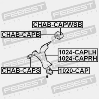 Фото 2 - Сайлентблок рычага FEBEST CHAB-CAPWSB