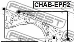 Фото 2 - Сайлентблок рычага FEBEST CHABEPF2