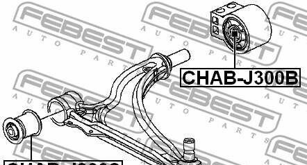 Фото 2 - Сайлентблок рычага FEBEST CHAB-J300S (CHABJ300S)