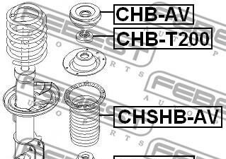 Фото 2 - Підшипник амортизатора FEBEST CHBT-200