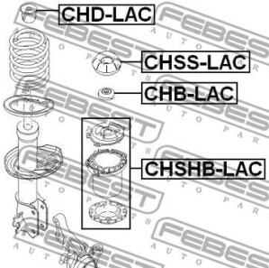 Фото 2 - Стійка амортизатору (амортизатор) FEBEST CHDL-AC (CHDLAC)