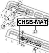 Фото 2 - Сайлентблок важеля FEBEST CHSB-MAT (CHSBMAT)