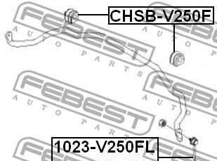 Фото 2 - Втулка стабілізатора FEBEST CHSB-V250F (CHSBV250F)