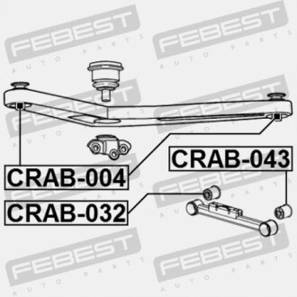 Фото 2 - Сайлентблок важеля FEBEST CRAB-004 (CRAB004)
