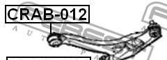Фото 2 - Сайлентблок рычага FEBEST CRAB-012 (CRAB012)