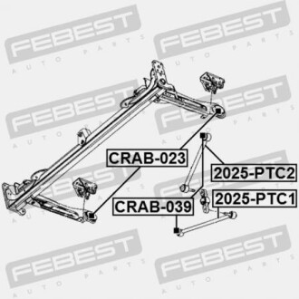 Фото 2 - Сайлентблок підрамника FEBEST CRAB023