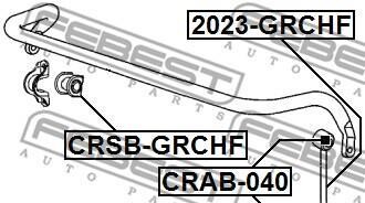 Фото 2 - Сайлентблок важеля FEBEST CRAB-040 (CRAB040)