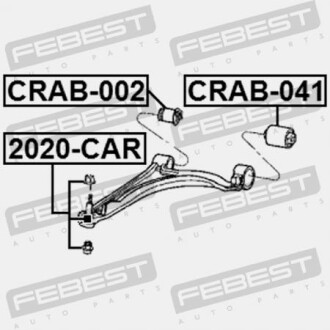 Фото 2 - Сайлентблок важеля FEBEST CRAB-041 (CRAB041)