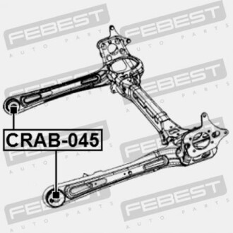 Фото 2 - Сайлентблок підрамника FEBEST CRAB045