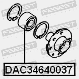 Фото 2 - Підшипник маточини FEBEST DAC34640037
