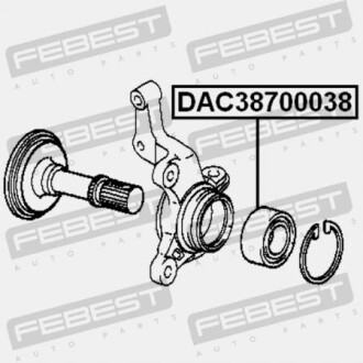 Фото 2 - Подшипник ступицы FEBEST DAC38700038