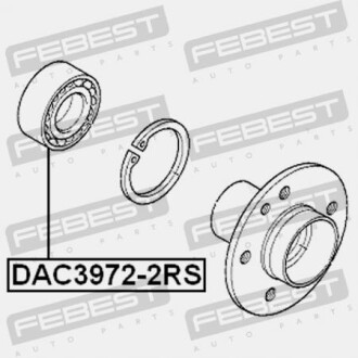 Фото 2 - Подшипник ступицы FEBEST DAC39722RS