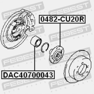 Фото 2 - Подшипник ступицы FEBEST DAC40700043