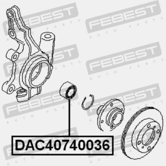 Фото 2 - Подшипник ступицы FEBEST DAC40740036