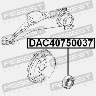 Фото 2 - Підшипник маточини FEBEST DAC40750037