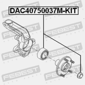 Фото 2 - Подшипник ступицы FEBEST DAC40750037M-KIT (DAC40750037MKIT)