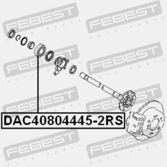 Фото 2 - Подшипник ступицы FEBEST DAC408044452RS