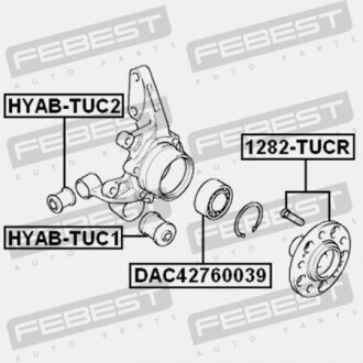 Фото 2 - Подшипник ступицы FEBEST DAC42760039