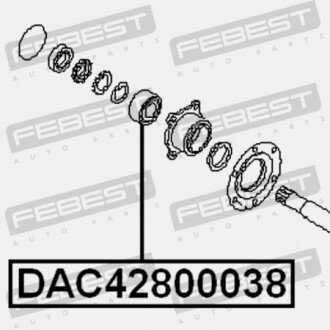 Фото 2 - Підшипник маточини FEBEST DAC42800038