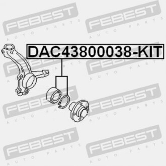 Фото 2 - Подшипник ступицы FEBEST DAC43800038KIT