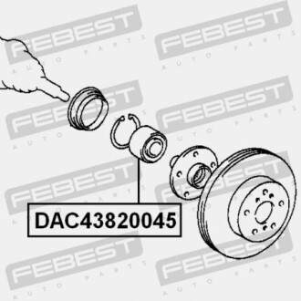 Фото 2 - Подшипник ступицы FEBEST DAC43820045