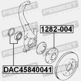 Фото 2 - Підшипник маточини FEBEST DAC45840041