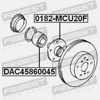Фото 2 - Подшипник ступицы FEBEST DAC45860045