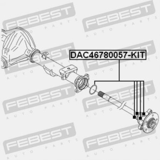 Фото 2 - Подшипник ступицы FEBEST DAC46780057-KIT (DAC46780057KIT)