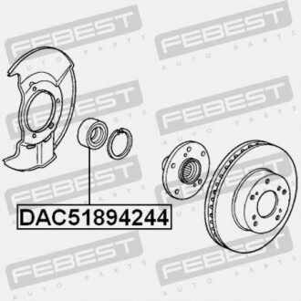 Фото 2 - Подшипник ступицы FEBEST DAC51894244