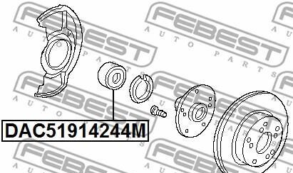 Фото 2 - Подшипник ступицы FEBEST DAC5-1914244M (DAC51914244M)