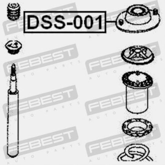 Фото 2 - Опора стойки амортизатора FEBEST DSS-001