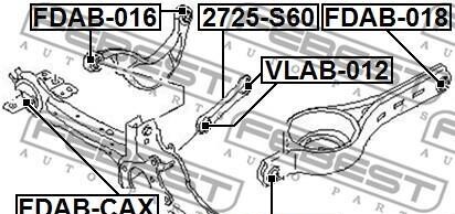 Фото 2 - Сайлентблок рычага FEBEST FDAB-018