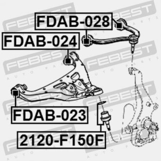 Фото 2 - Сайлентблок рычага FEBEST FDAB-024