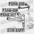 Сайлентблок переднього нижнього важеля - (9L3Z3078A, 9L3Z3079A, 7L1Z3078A) FEBEST FDAB026 (фото 2)