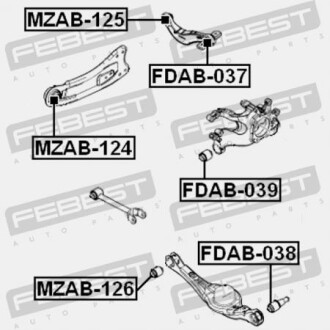 Фото 2 - Сайлентблок рычага FEBEST FDAB039