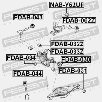 Фото 2 - Сайлентблок важеля FEBEST FDAB044