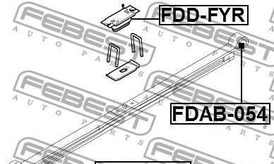 Фото 2 - Ресора FEBEST FDAB-054 (FDAB054)