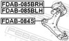 Сайлентблок задній переднього правого важеля - ((FG9C3A052ANB, 1927131)) FEBEST FDAB085BRH (фото 2)