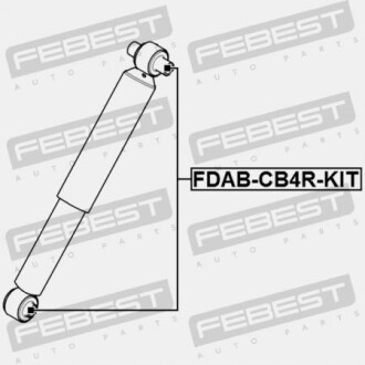 Фото 2 - Сайлентблок для амортизатора FEBEST FDABCB4RKIT
